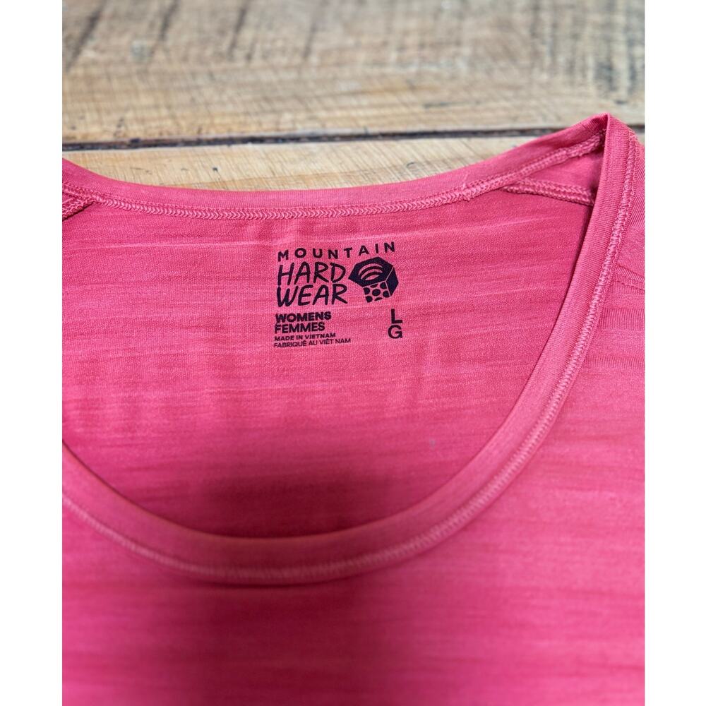 Mountain Hardwear Dark Coral/Peach Long Sleeve Athletic Base Layer Shirt Size L - Picture 2 of 6